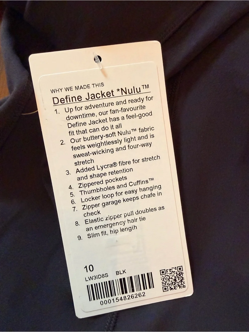 Lululemon define jacket Nulu